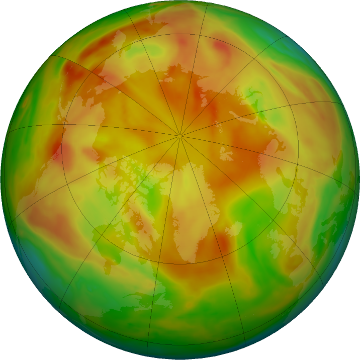 Arctic ozone map for 20 May 2024
